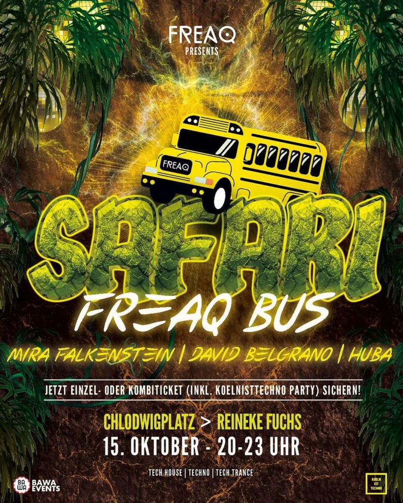 Freaq, Partybus, Köln, DJ, DJane, Techno, Mira Falkenstein