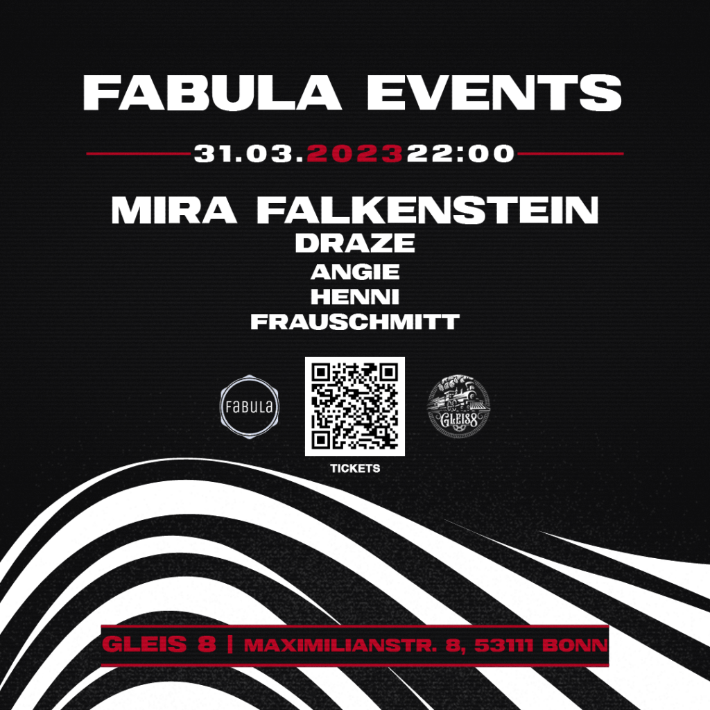 Fabula Events, Bonn, Gleis 8, Mira Falkenstein, DJ, Djane, Techno