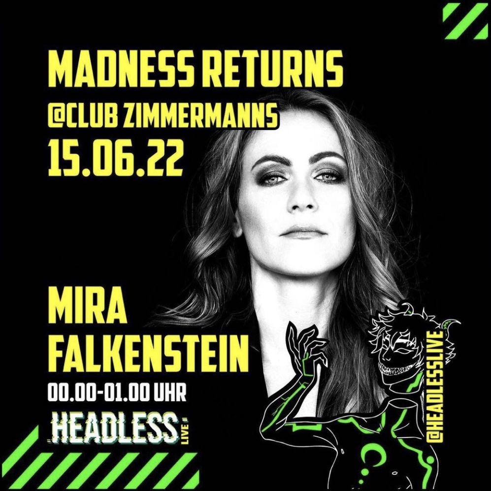 Headless, Zimmermanns, Techno, DJ, DJane, Mira Falkenstein