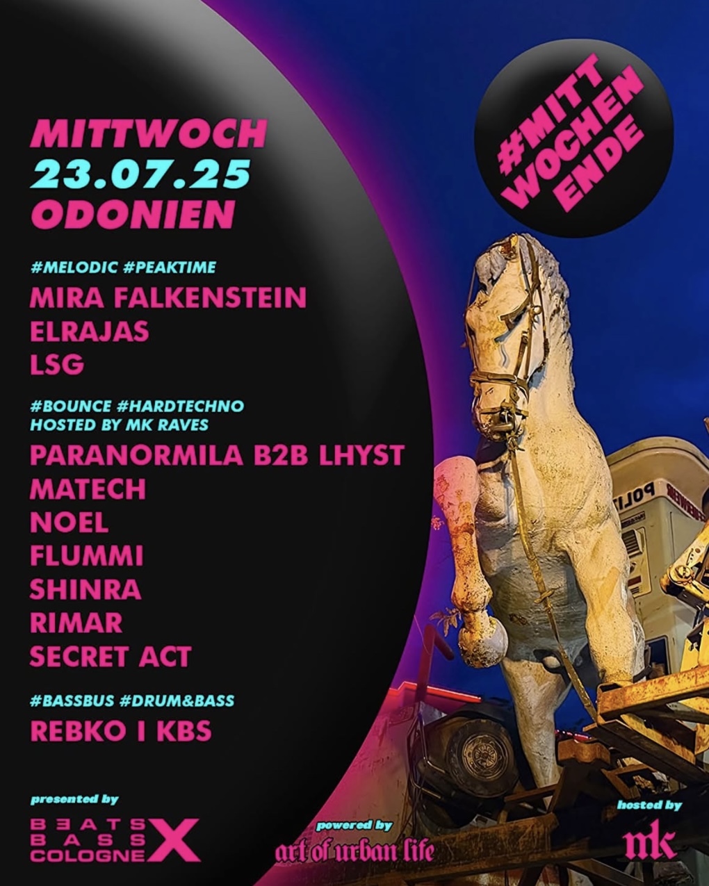 Beats Bass Cologne, Odonien, DJ, DJane, Mira Falkenstein, Cologne, Techno